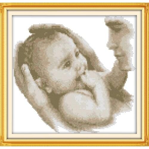 Fathers Day Paternal love Printed Canvas Fatherly love Cross Stitch Kits printed Cross-stitch set Embroidery Needlework DIY