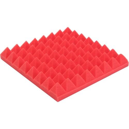 Pyramid 25x25x4cm Soundproofing Foam Acoustic sound-absorbing Foam Sound Treatment Absorption Wedge Tiles Pack Studio/Music