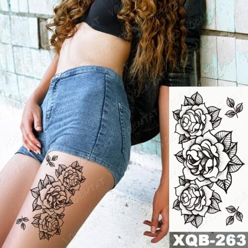 Waterproof Temporary Tattoo Sticker Portrait Love Flash Tattoos Lip Painting Flowers Body Art Arm Decrotive Fake Tatoo Women