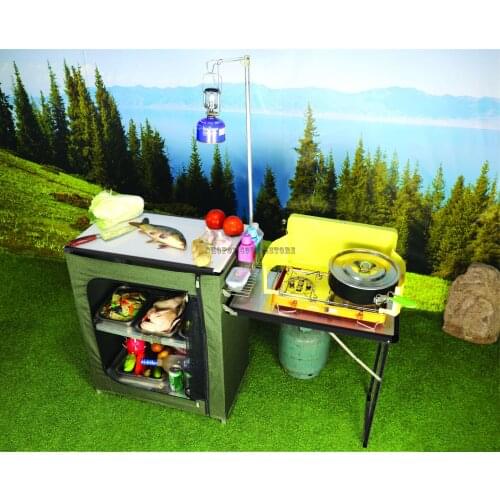 Portable Super Light Aluminum Alloy Folding Table Outdoor Mobile Kitchen For Camping, Picnic And Picnic
