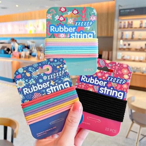 Ruoshui 10pcs Woman Candy Color Hair Ties Sets Girls Scrunchies Elatic Hairband Women Hair Accessories Ponytail Holders