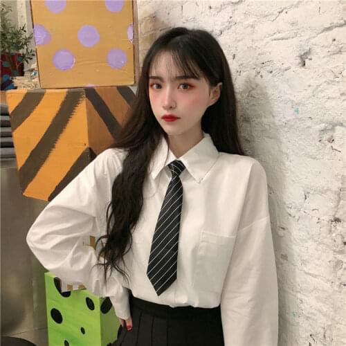 2021 New Spring Autumn Woman Long Sleeve Shirt Japanese Style Jk Shirt School Girl Outfit Japanese Uniform