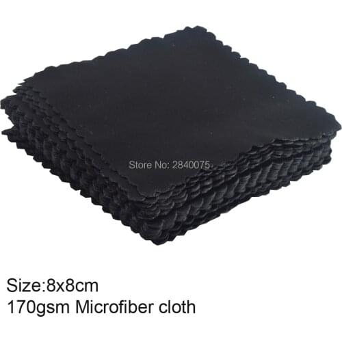 100pcs 8x8cm Black Lens Clothes Eyeglasses Cleaning Cloth Microfiber Phone Eyewear Accessories custom glasses cleaning cloth