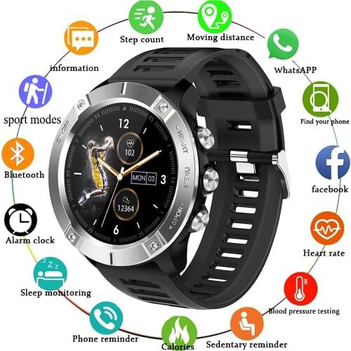 2021 Full Touch IP68 Waterproof Black Smart Watch Men Sport Smartwatch Lasting Power Fitness Sleep Monitor Watches
