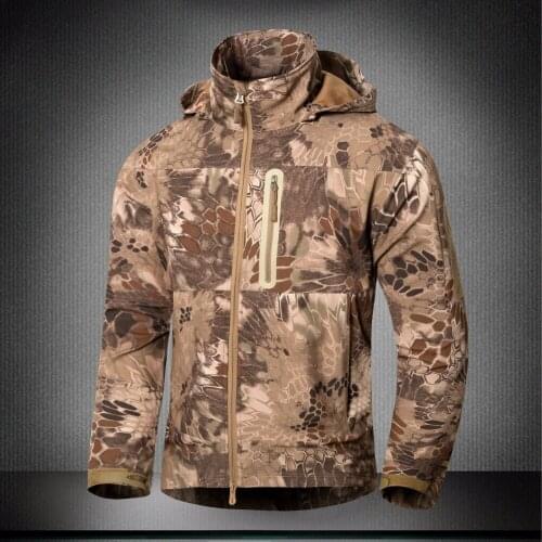 Outdoor new style Mens Shark skin Soft Shell Army Tactical Waterproof Hiking climbing Coats Windbreaker Jacket Outerwear Male