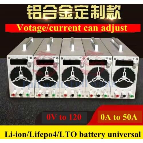 0V to 120V 50A Voltage Current Adjustable Charger Smart Li-ion Lifepo4 LTO Battery 12V 24V 48V 60V 72V 84V 96V 10A 20A 25A 35A