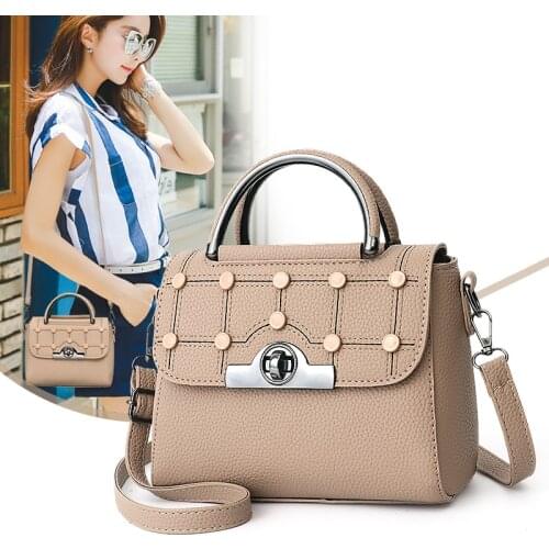 Simple trend wild new tide shoulder Ladies bag Korean fashion handbags Crossbody small square bag jiali 23X12X17cm