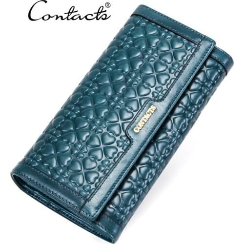 Women Purses 2020 Vintage Leather Ladies Wallet Long Casual Three-fold Clutch Bag Large Capacity Multi-function Wallet