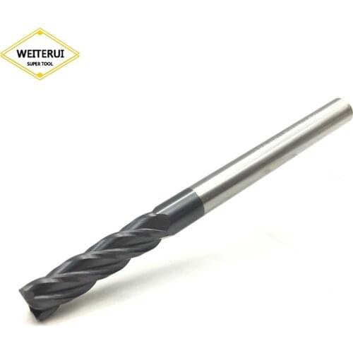 1pc 8mm endmill HRC50 4 Flutes Tungsten Carbide Square Flat End Mills Spiral Bits milling Cutter