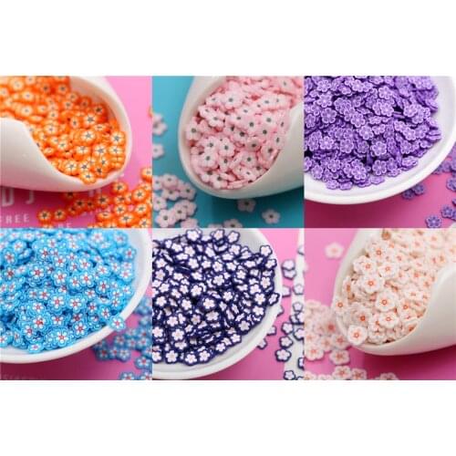 10g/pack Sweet Floral Series Daisy Flower Polymer Clay Slices For DIY Crafts Filling Hair Pin Nail Art Decoration Accessory