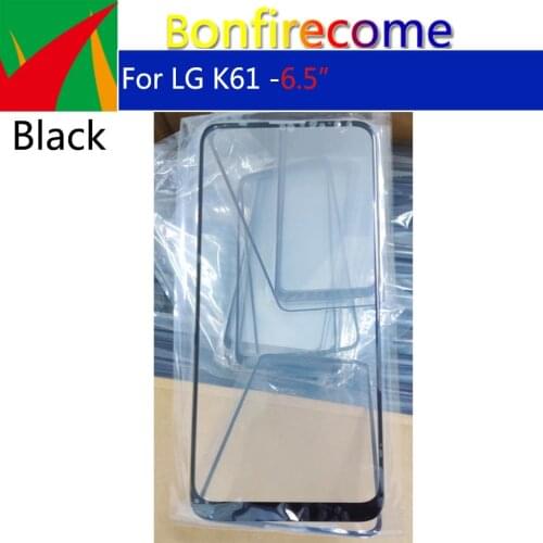 10Pcs\lot Touchscreen For LG K61 LCD Front Touch Screen Outer Glass Lens For LMQ630EA LMQ630UM Front Panel Replacement