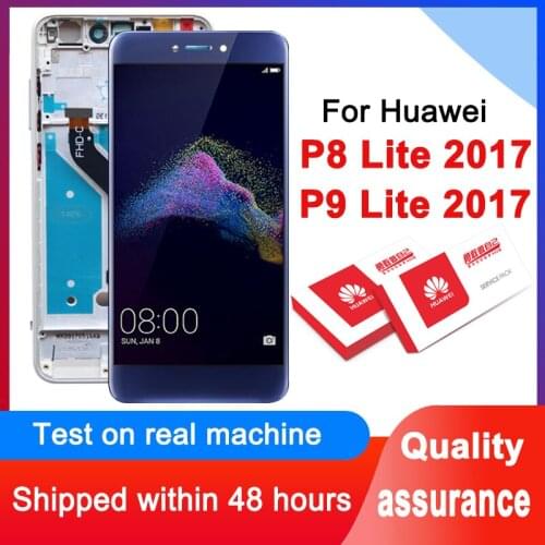 100% Tested 5.2'' Display Replacement For Huawei P8 Lite 2017 LCD Touch Screen Digitizer Assembly P9 Lite 2017 PRA-LA1 PRA-LX1
