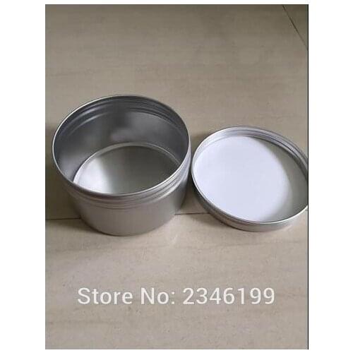 200G 200ML Aluminum Jar, Cream Can With Screw Cap, Big Volume Cosmetics Skin Care Cream Packaging Cans, 30pcs/lot