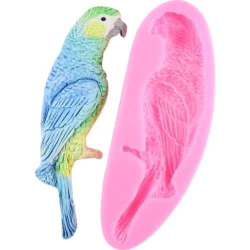 3D Birds Cake Silicone Molds Chocolate Gumpaste Mold Parrot Fondant Cake Decorating Tools Soap Candy Clay Cookie Baking Moulds