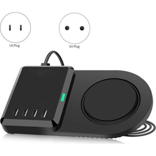 10W QI Wireless Charger Multi USB Quick Charge for iPhone iPad Fast Charging Dock Station, Wireless Charger