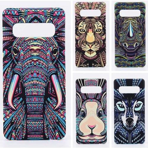 For Samsung Galaxy S21 S20 Ultra Rhinoceros Tiger Elephant Night Glow Hard Case For S7 S7 S8 S9 Note 8 9 10 Plus Luminous Cover