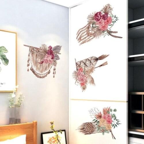 Retro ethnic dream catcher decorative stickers bedroom bedside cabinets TV wall decoration wall stickers
