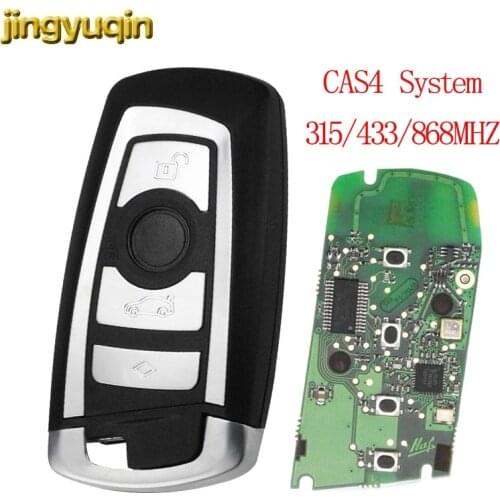 Jingyuqin 10pcs Modify Flip Smart Car Key 315/433/868MHZ CAS4 CAS4+F System For BMW 1 3 5 7 Series 2009-2016 Remote Alarm