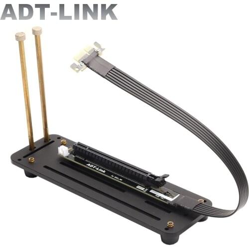 Graphics Cards Extension Cable PCI-E Gen4 External Built-in DIY Kickstand Mounting Baseboard For PCIE 4.0 x1 To x16 Riser Cable