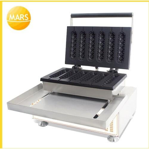 Commercial Hot Dog Machine 4 Pieces Crispy Corn Hot Dog Waffle Maker Electirc French Muffin Sausage Machine EU US plug 110V 220V