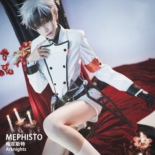 Game Arknights Specter Cosplay Costume Mephisto Jacket Coat With Pants Halloween Carnival Cosplay Costumes Set Men Adult