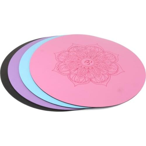 Round Yoga Meditation Mat Elegant Yoga Cushion Mat PU And Nature Rubber Eco Friendly for Yoga Lover