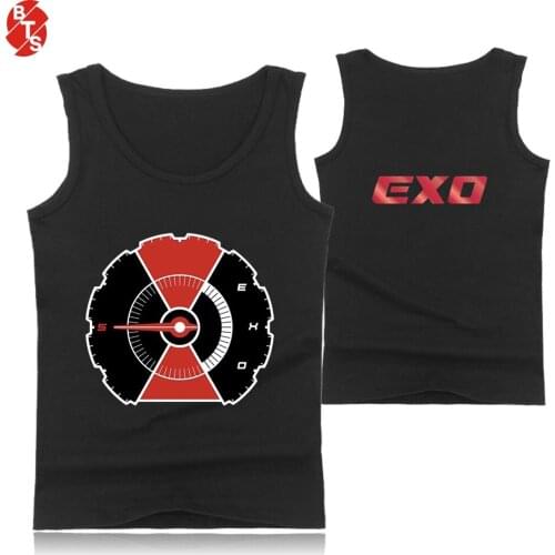 EXO Kpop Printed Summer Cool Tank Tops Women/Men Sleeveless Fashion Streetwear Tanks 2018 Casual Hot Sale Trendy Clothes
