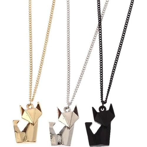Fashion jewelry accessories metal animal fox pendant necklace