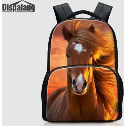 Dispalang 3D Animal Felt Mens Womens Laptop Backpack Crazy Horse Printing Kids Bag for School College Student Bagpack Schoolbag