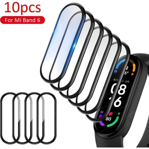 10pcs 3D Film for Xiaomi mi band 6 5 4 Soft Screen Protector on for Xiaomi Mi band band6 Miband6 Cover For Xiomi mi band 5 Film