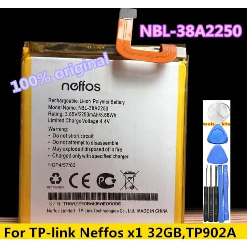 Original New 2250mAh NBL-38A2250 Replacement Battery For TP-link Neffos x1,TP902A Rechargeable Li-polymer Batteries + tools
