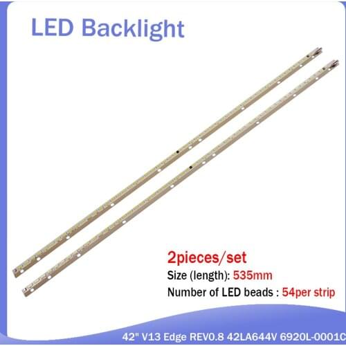 New 54LED 535MM LED strip for LG 42LA644V KDL-42R500A LED42K560X3D LC420EUN(SF)(F1) 6922L-0051A 6920L-0001C 6916L1269A
