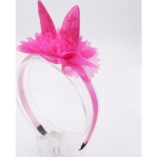 New Lovely lace Rabbit Ears Girl Hairband Soft&Comfortable Hair Bands kids Birthday Gift Headband Hair