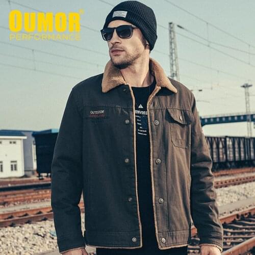 Oumor Men Winter Army MilitaryThick Fleece Jackets Parkas Men Outdoor Cotton Casaco Masculino Windproof Cargo Jackets Parka Men