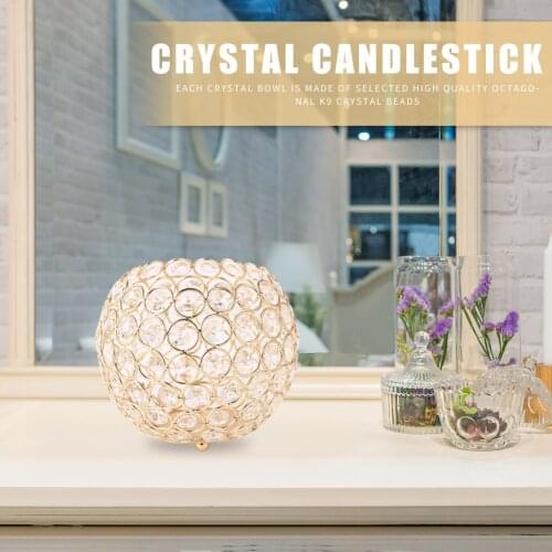 Engagement Candle Holders Gifts Crystal Stainless Steel Bowl Aromatherapy Weddings Party Favors Desktop Table Decoration