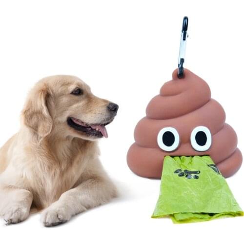 Dog Poop Bag Dispenser with Clasp Puppy Excrement Waste Trash Bags Holder Carrier Multicolor Optional Pet Toilet Litter Tool