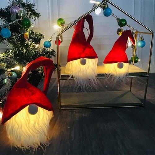 Faceless Elderly Christmas Decoration Led Table Night Light for Bedrooms