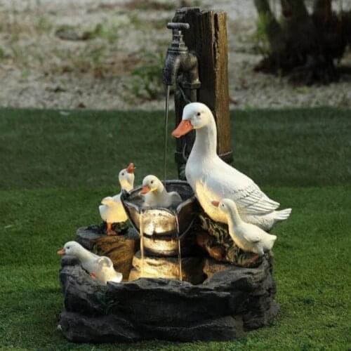 Garden decorations Ducks Family Garden Statue Animal Sculpture Resin Miniature for Outdoor Garden Yard Decor free shipping