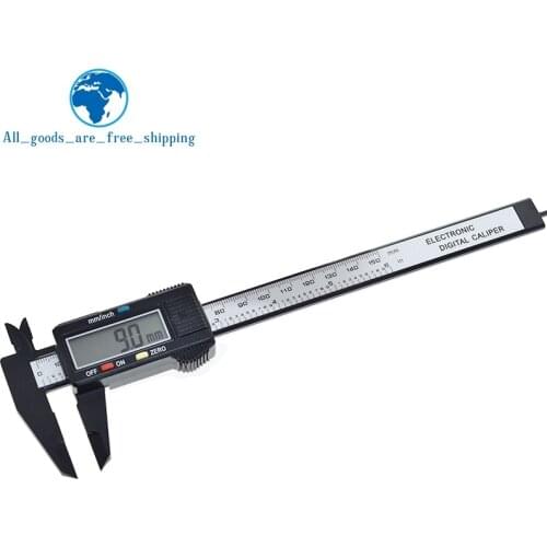 New Arrival 150mm 6 inch LCD Digital Electronic Carbon Fiber Vernier Caliper Gauge Micrometer Measuring Tool