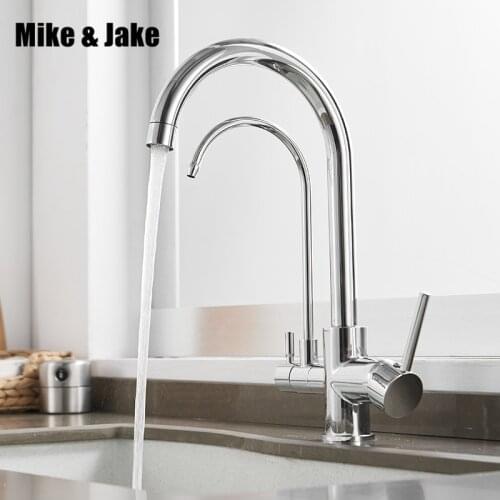 Filter Kitchen Faucets Deck Mounted Mixer Tap 360 Rotation with Water Purification Features Mixer Tap Crane For Kitchen
