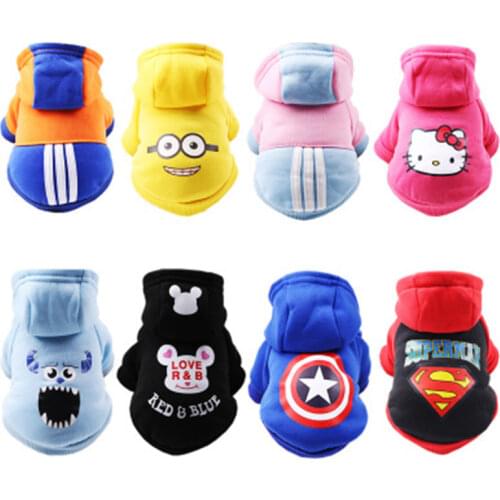 Warm Cat Clothes Winter Pet Clothing for Cats Fashion Outfits Coats Soft Sweater Hoodie Rabbit Animals Spring Pet Supplies 1b44