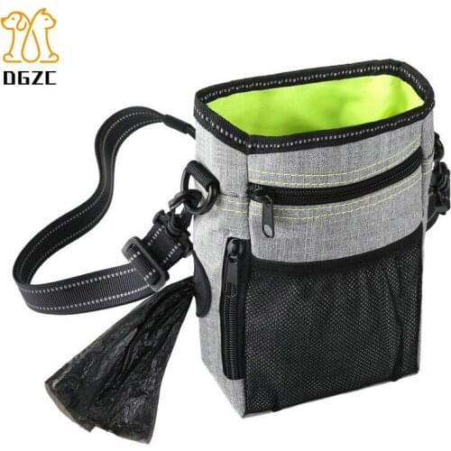 Dog Treat Training Hands-Free Pet Dog Training Bag with Waste Bags Dispenser Dog Snack Bag with Adjustable Strap Carries