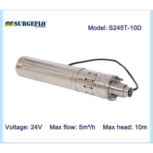 Inside controller SS304 solar pump dc solar pump for garden 24V solar pump with MPPT function 5T 10m mini screw solar water pump