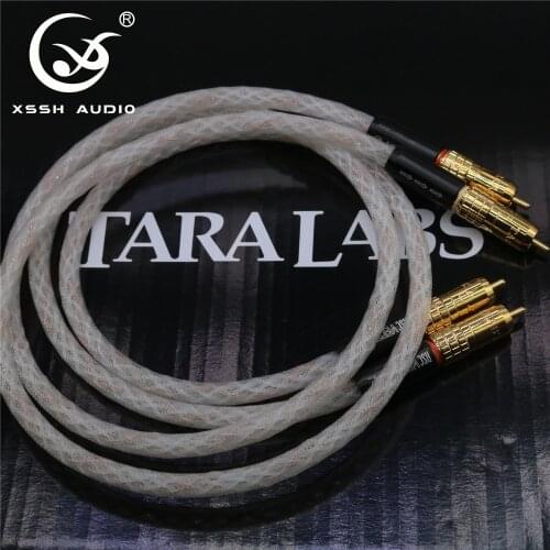 Hifi 1 pair 1m TARA Labs RSC Vector 2 HIFI InterconnectsXSSH Audio cable with Gold plated RCA plugs
