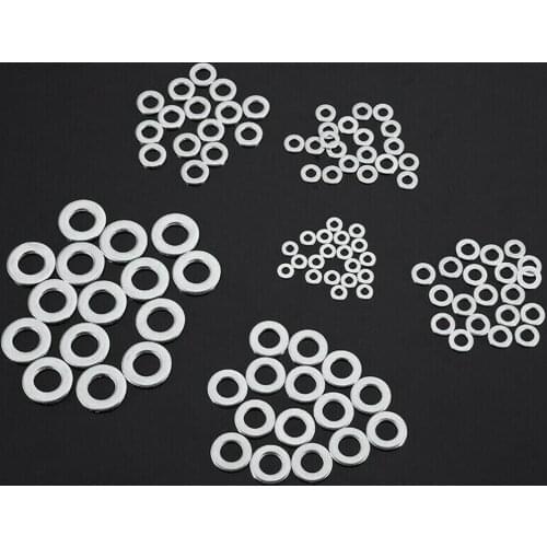 115Pieces M3 M4 M5 M6 M8 M10 304 Stainless Steel Flat Washer Plain Washer Flat Gasket