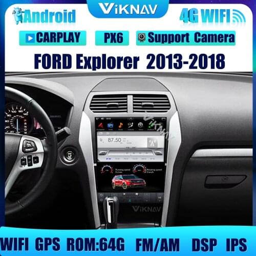 13.3inch Android For DVD Multimedia FORD Explorer 2013-2018 GPS navigation System vertical screen Car Player carplay