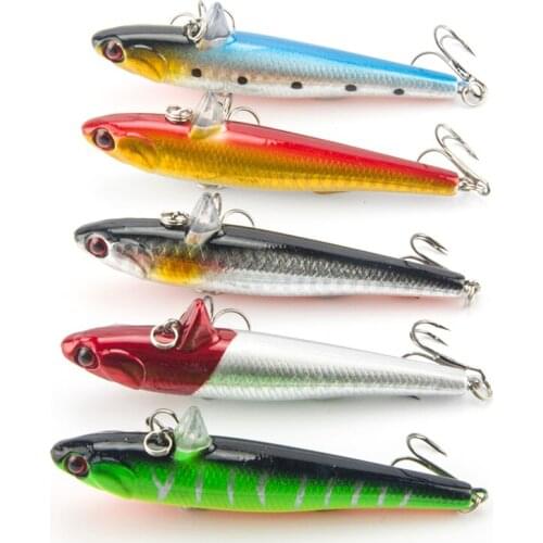14.5g 9cm 1Pcs/lot Winter Fishing Hard Bait VIB With Lead Inside Ice Sea Fishing Tackle Diving Swivel Jig Wobbler Lure 5 Colors