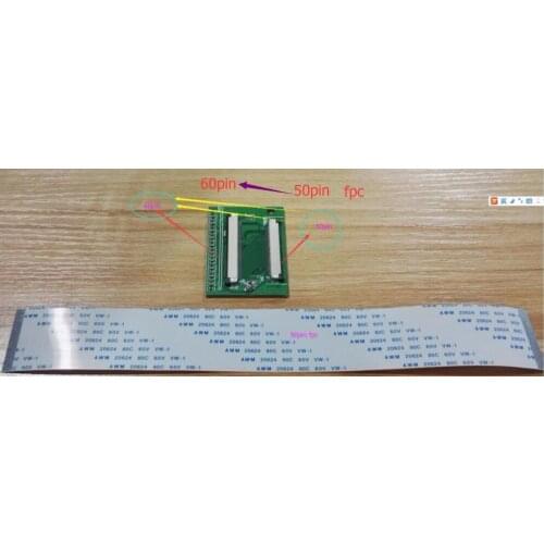 50pin turned 60pin Soft cable extension cable adapter plate 7. 8 inches LCD screen FFC FPC