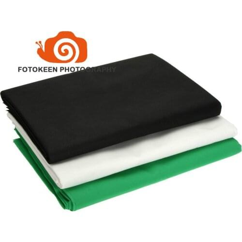 5x10 FT Opacity Backdrop Background Kit Black White Green Non-woven cloth Backdrops for Photography Studio,Television (3 Pack)