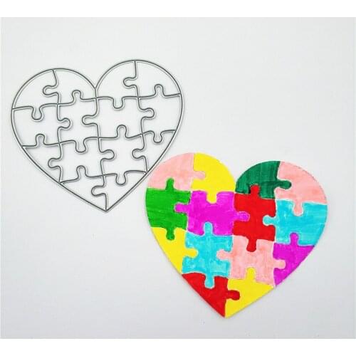 8.2*7.2cm Love puzzles die Cutting dies metal crafts paper die-cutting /DIY embossing Easter Halloween Scrapbooking
